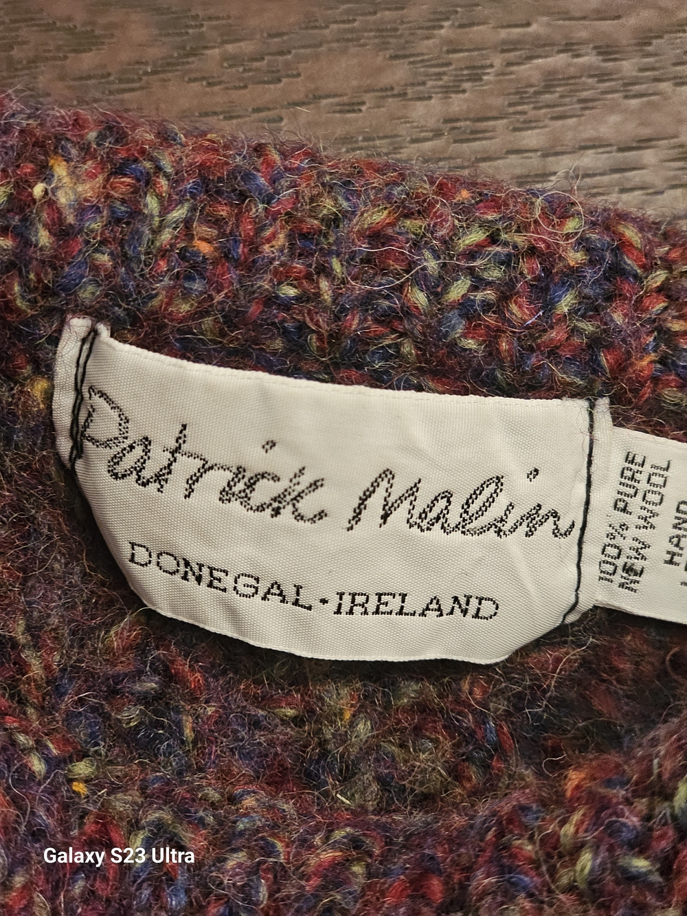Purple Crewneck 100% Pure New Wool Sweater - Women's Crewneck - Picture 4 of 8